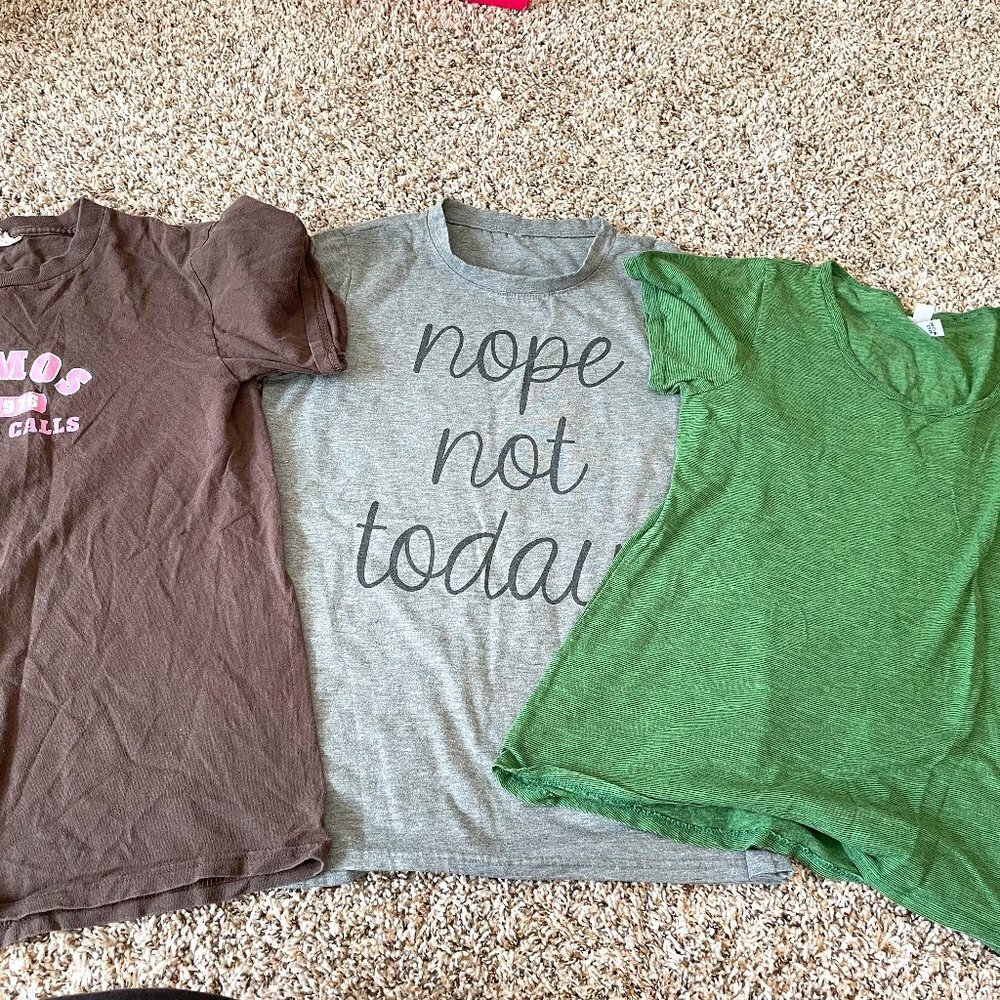 3 piece teen girl t-shirt set-Medium Blessed Be The Gift Closet